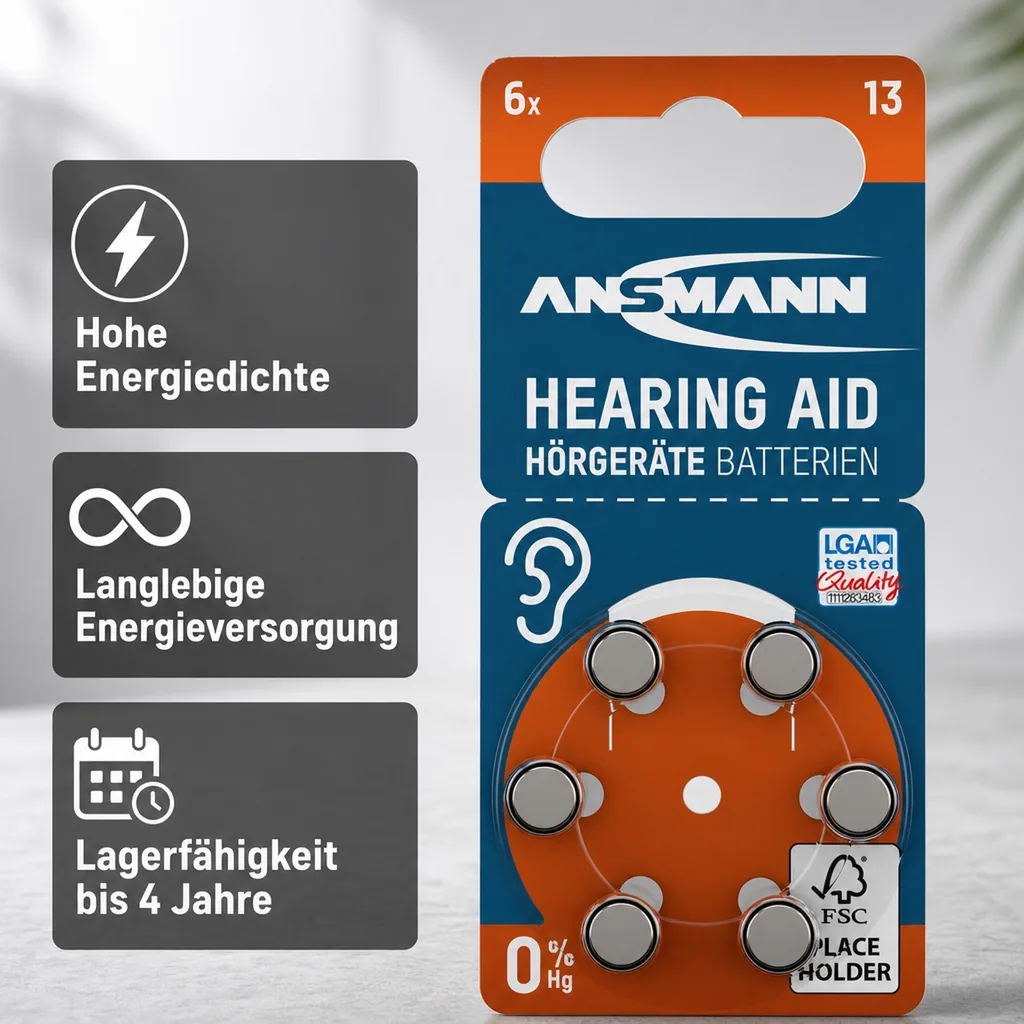 Hörgerätebatterien Typ 13 / PR48