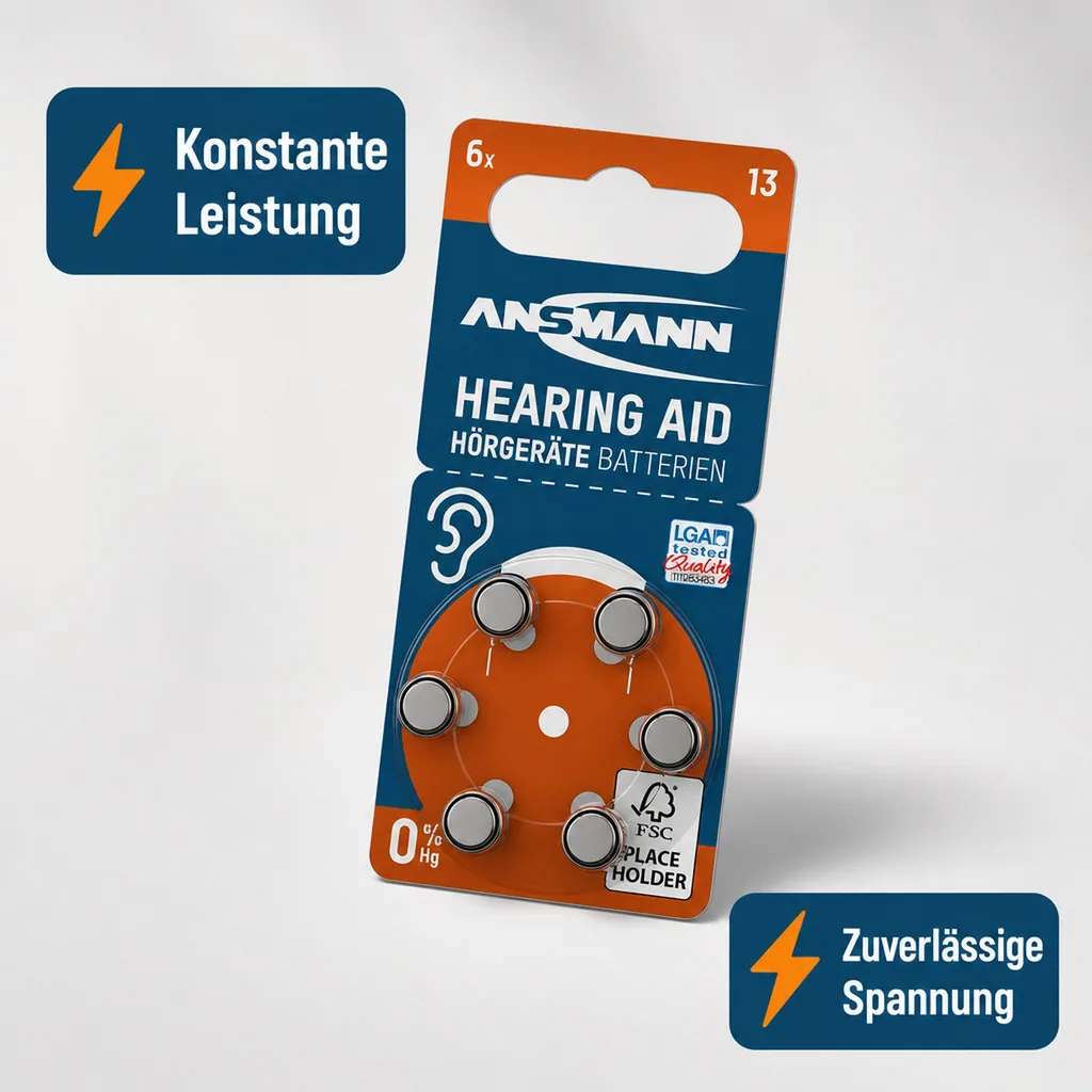 Hörgerätebatterien Typ 13 / PR48