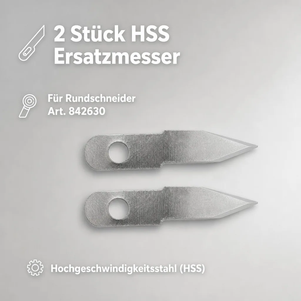 HSS Ersatzmesser, 2 Stück für Rundschneider