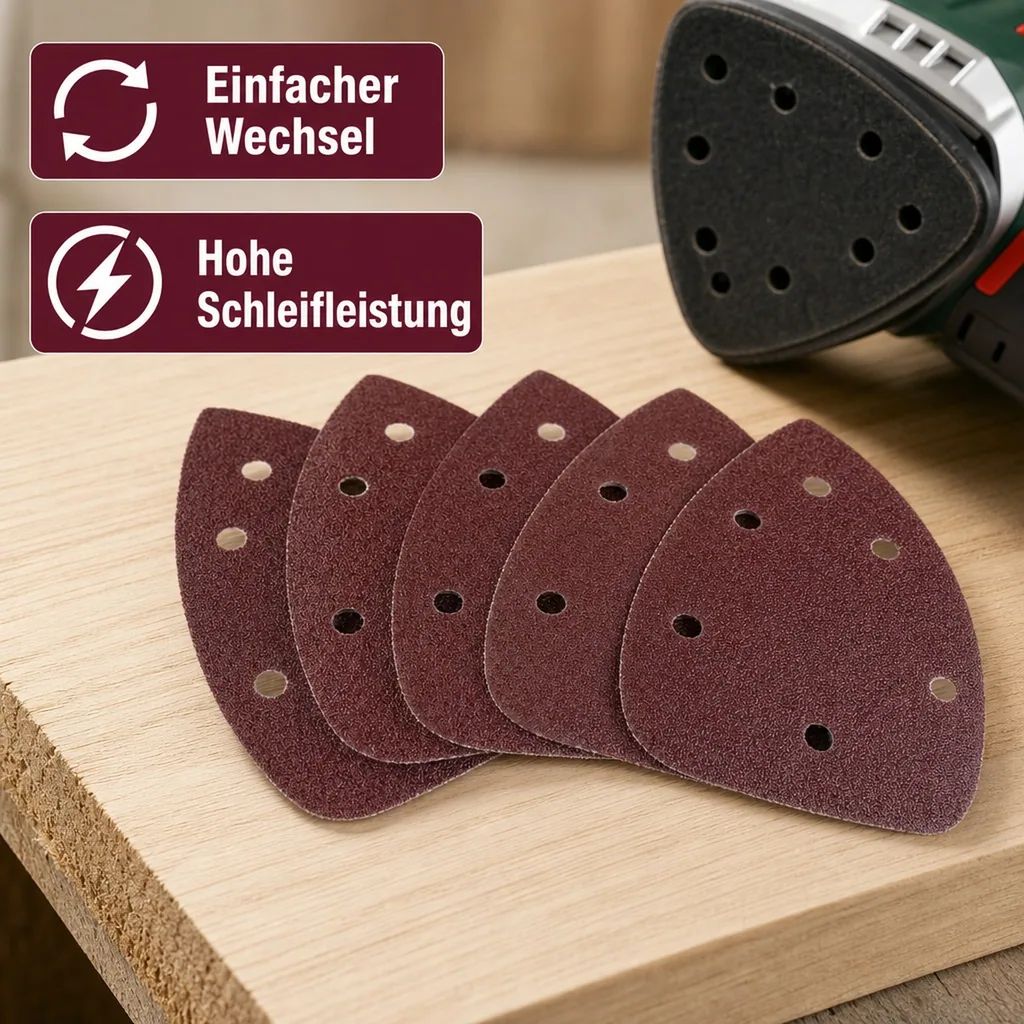 Schleifdreiecke, Korn 60, 140 x 140 x 8 mm, 5 Stück