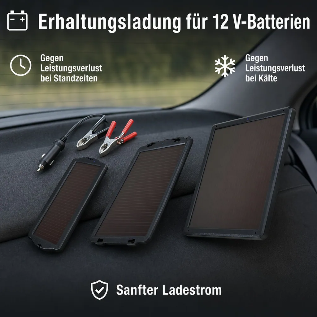 4,5 Watt Mobiles Solarpanel zur Erhaltungsladung