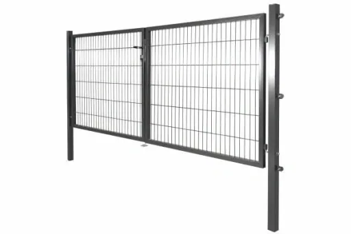 Gartentor für Doppel-Stabmatte zweiflügelig, 2x 150 x 100 cm
