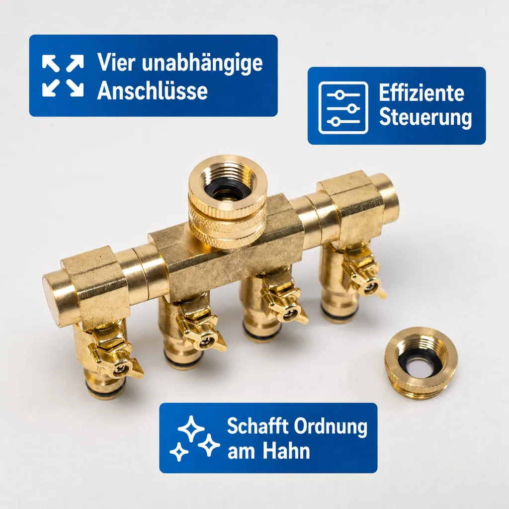 4 Wege Wasserverteiler
