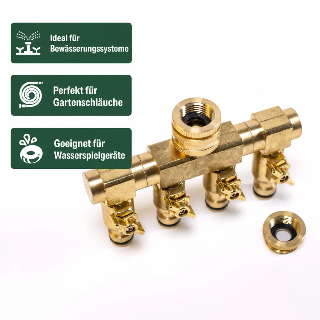 4 Wege Wasserverteiler