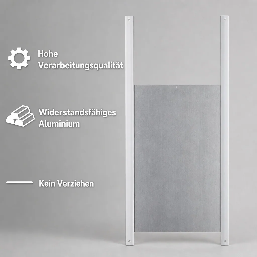 Hühner Schiebetür 30 x 40 cm, Alu, Komplettmontage- Set