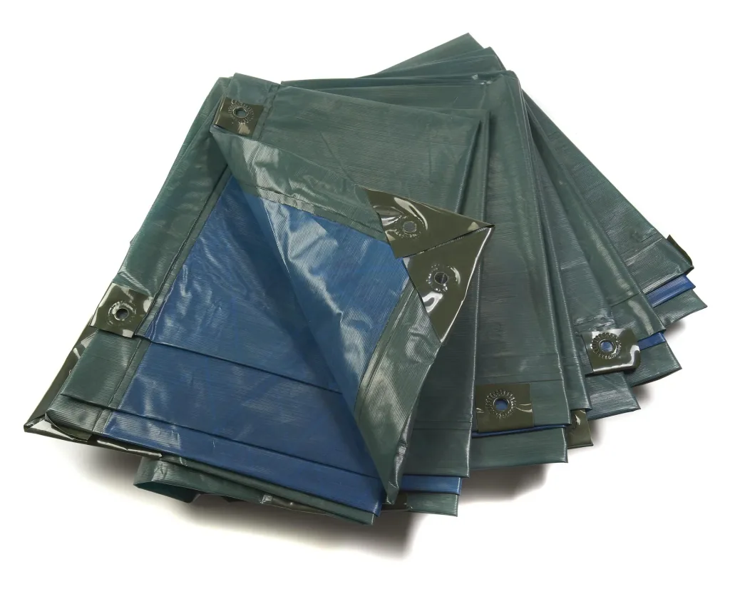 Abdeckplane, grün/blau, extrem stark 150 g/ m²,3 x 4 m