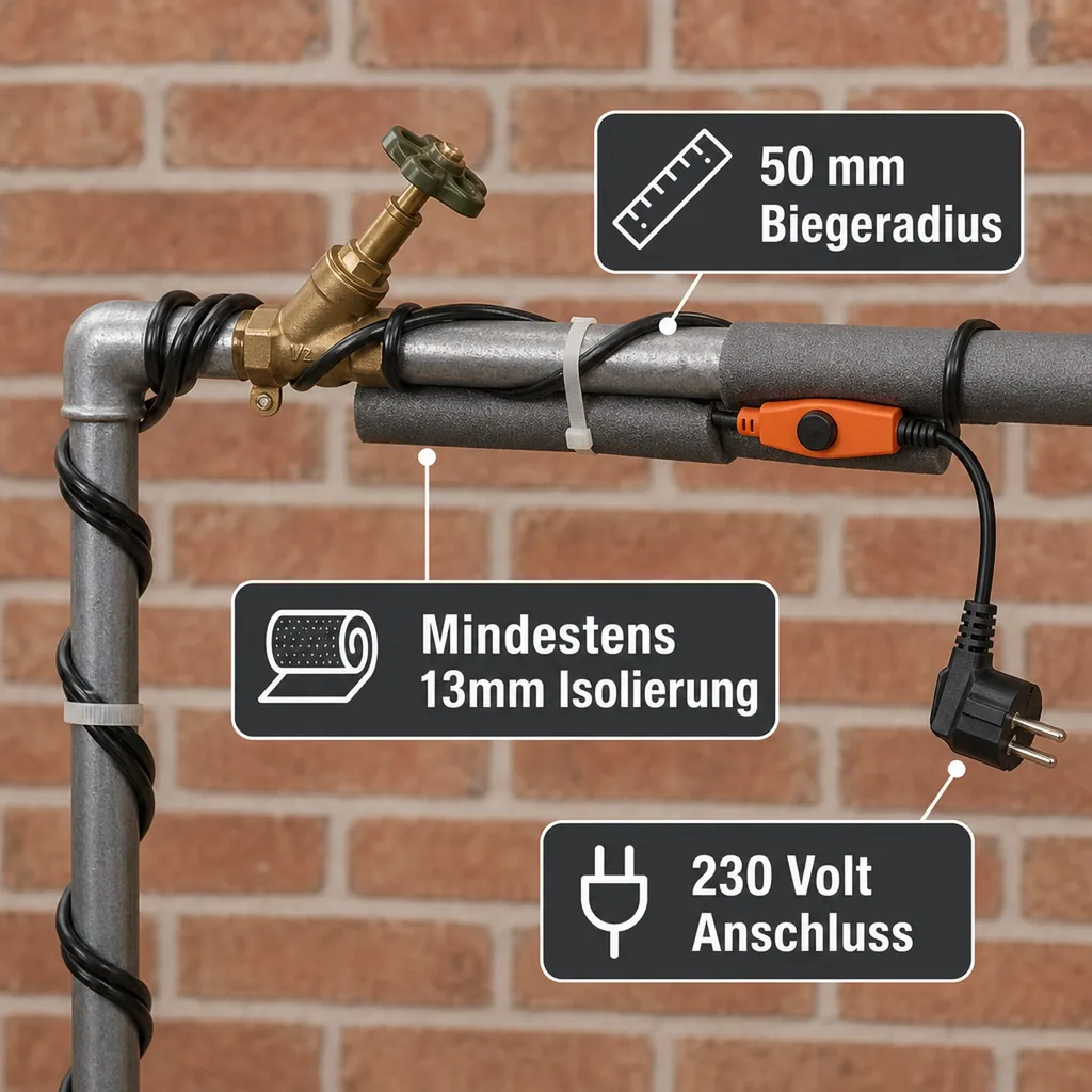Frostschutz Heizleitung, 4 m, 64 Watt