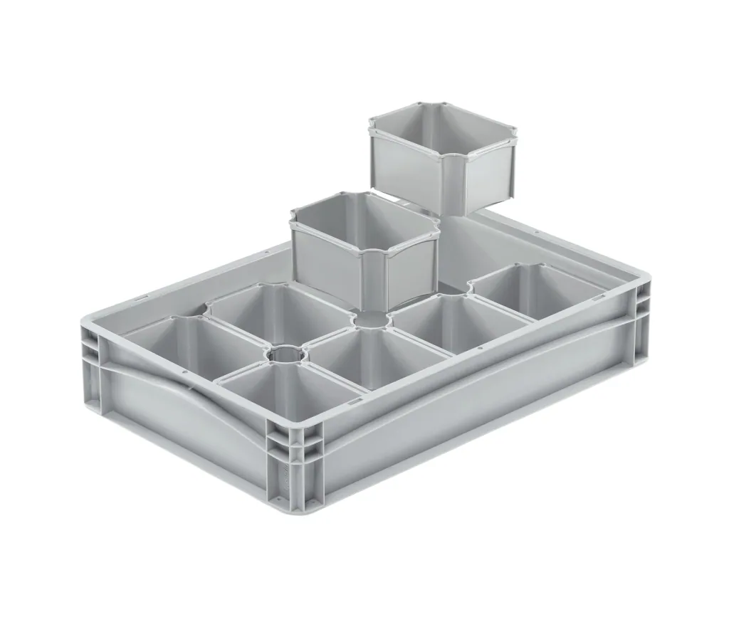Eurobox Einsatzkasten grau 1/8