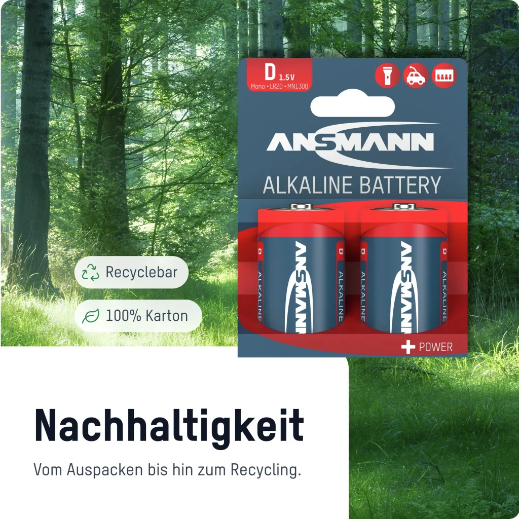 Alkaline Mono D Batterie - 2 Stück