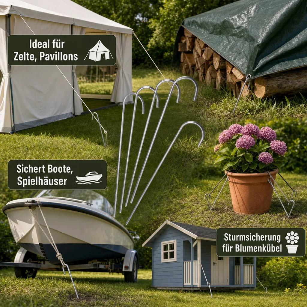 Bodenanker XXL Metall 75 cm