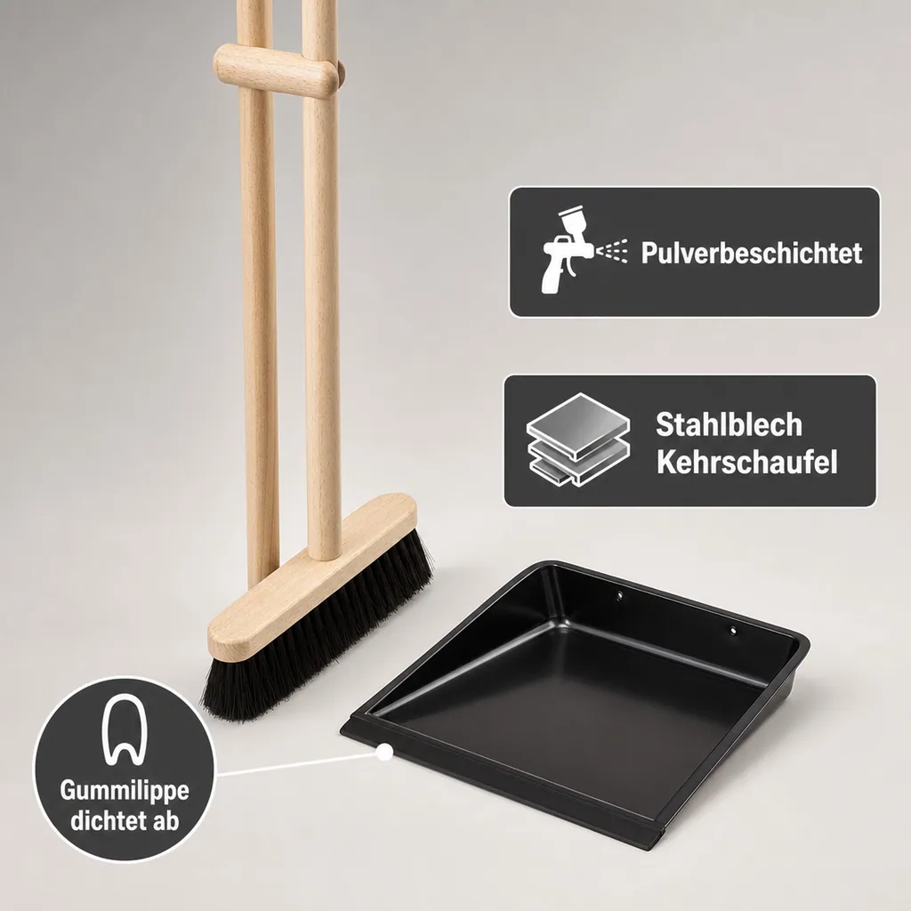 Steh Kehrgarnitur "Faule Grete", Gesamthöhe 107 cm - 970 g