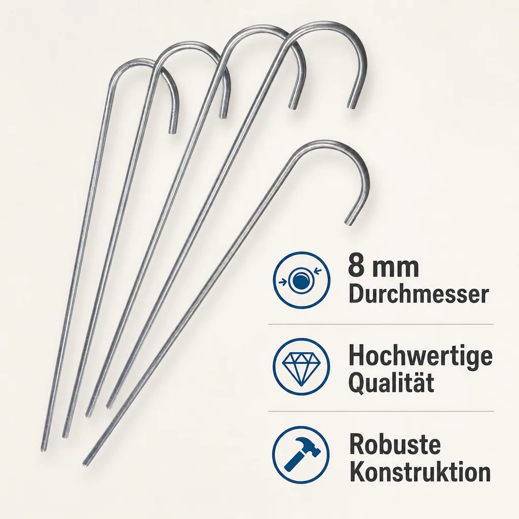 Bodenanker XL Metall 50 cm