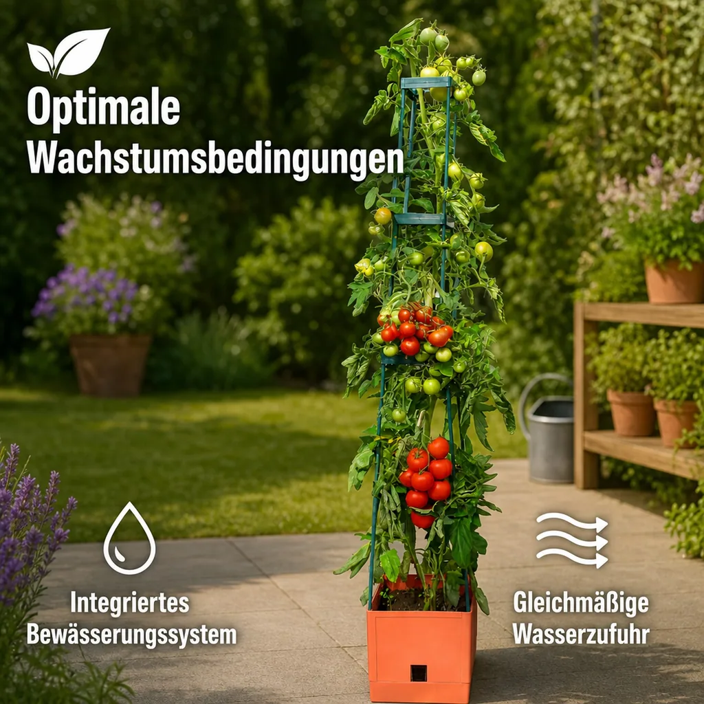 Pflanzturm "Maxitom" mit Rankgitter & Bewässerung