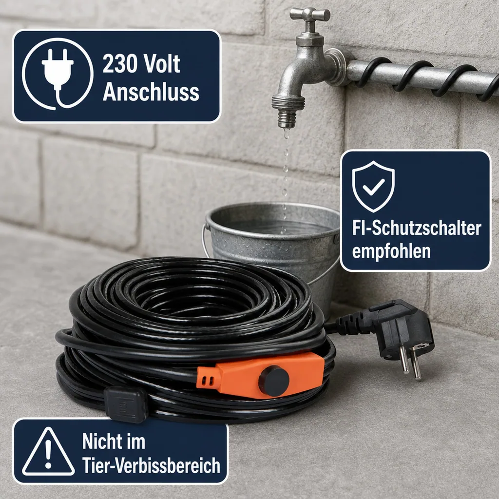 Frostschutz Heizleitung, 2 m, 32 Watt