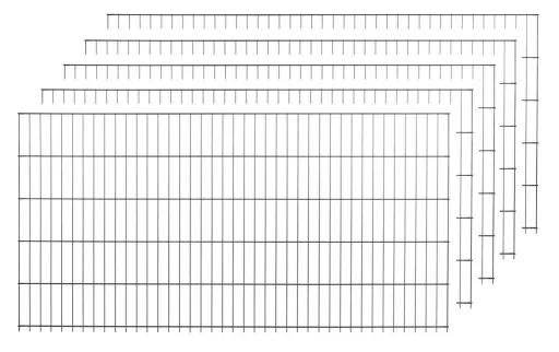 Stabmattenset anthrazit 5 Stück  a 75cm x 200cm