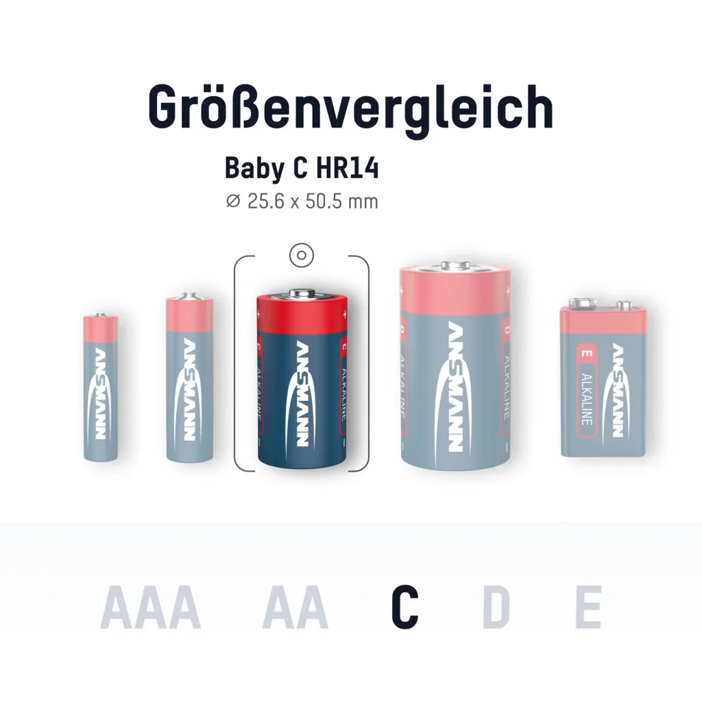 Alkaline Baby C Batterie - 2 Stück
