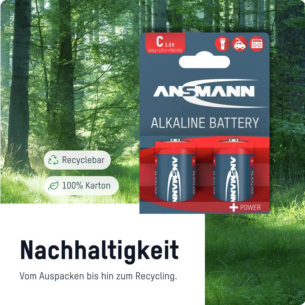 Alkaline Baby C Batterie - 2 Stück