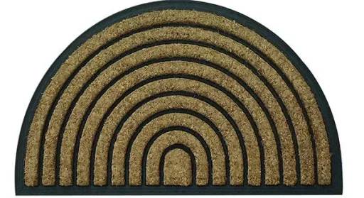 Kokos Kombi Matte RINGE, 75 x 45 x 2,2 cm, halbrund