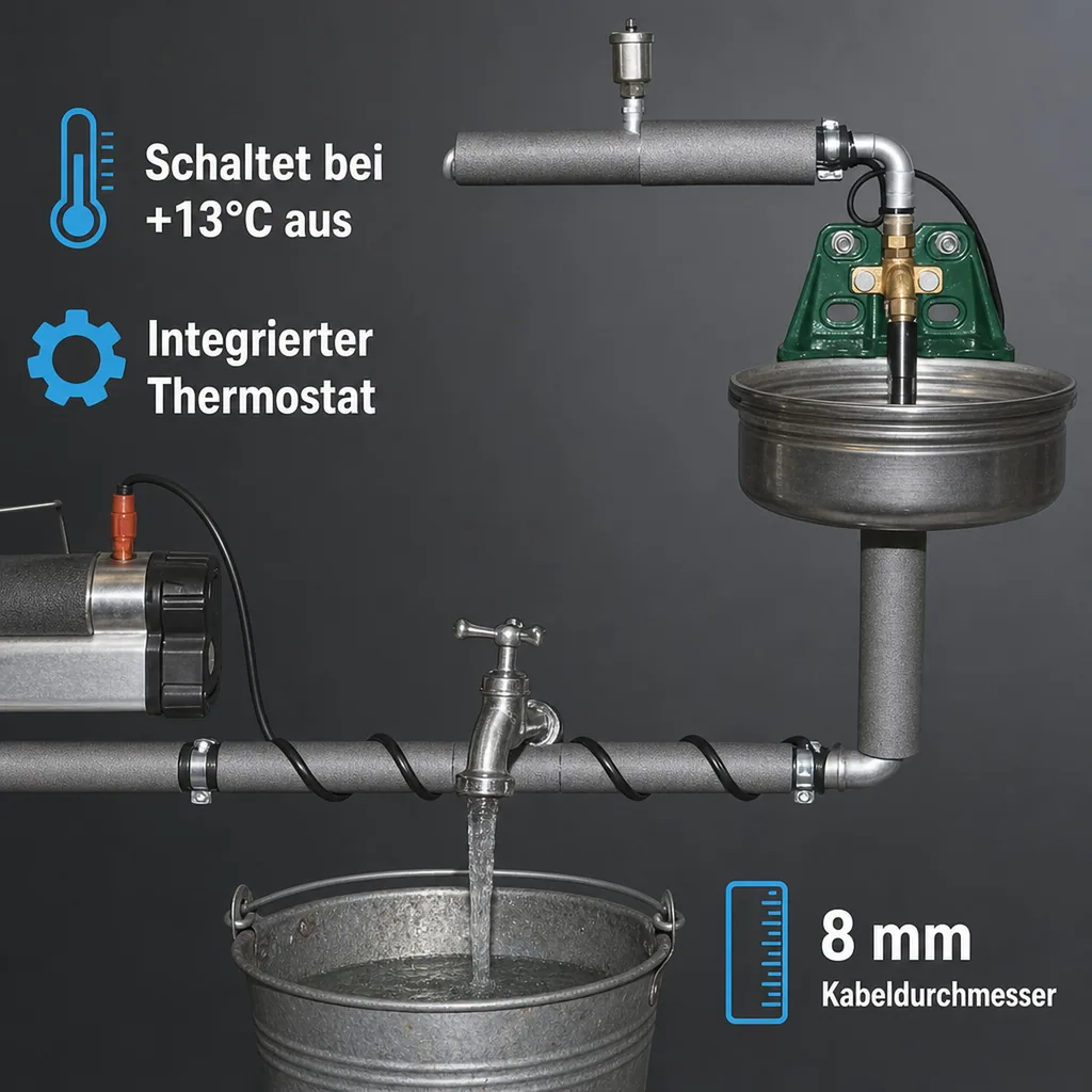Frostschutz Heizleitung 1 m, 16 Watt