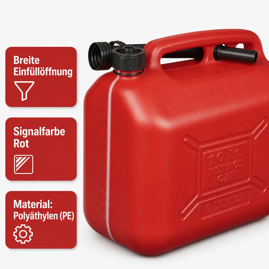 Kraftstoffkanister 10 Liter - mit Füllstandanzeige