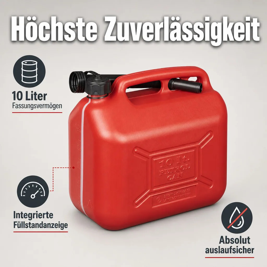 Kraftstoffkanister 10 Liter - mit Füllstandanzeige