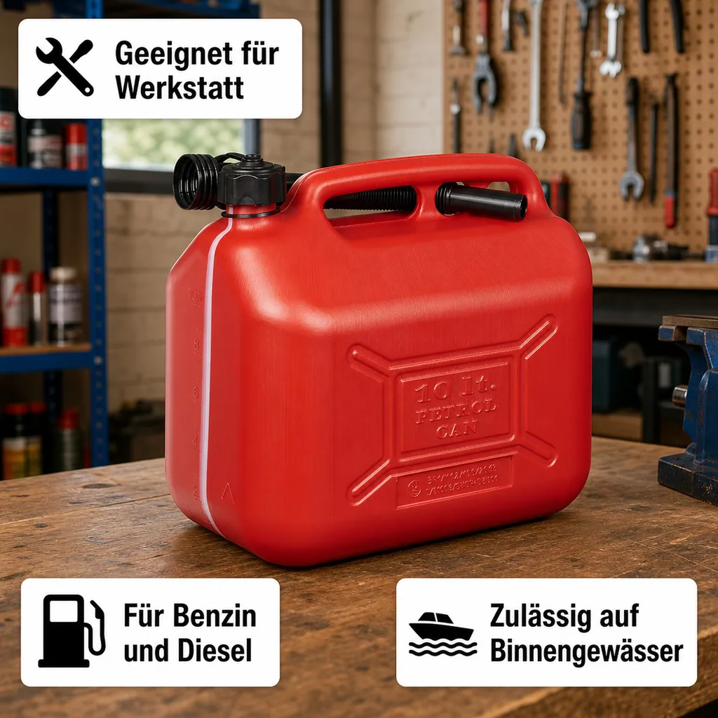 Kraftstoffkanister 10 Liter - mit Füllstandanzeige