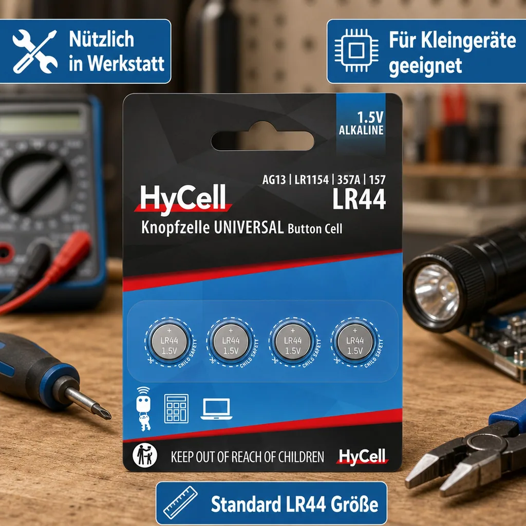 Alkaline Knopfzellen LR44 / LR1154 / AG13