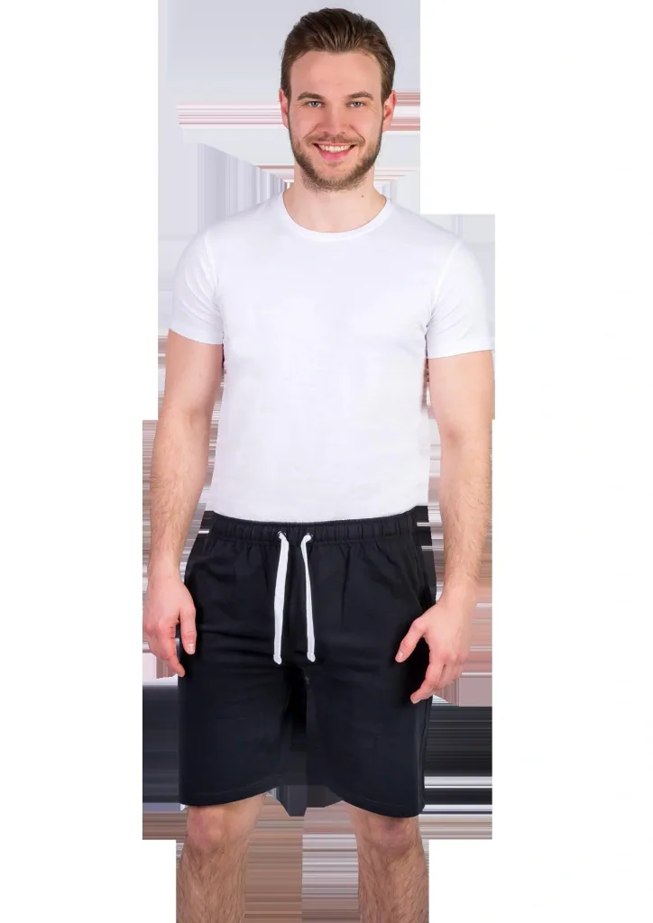 Shorts aus Baumwolljersey, Farbe schwarz, Gr.2XL