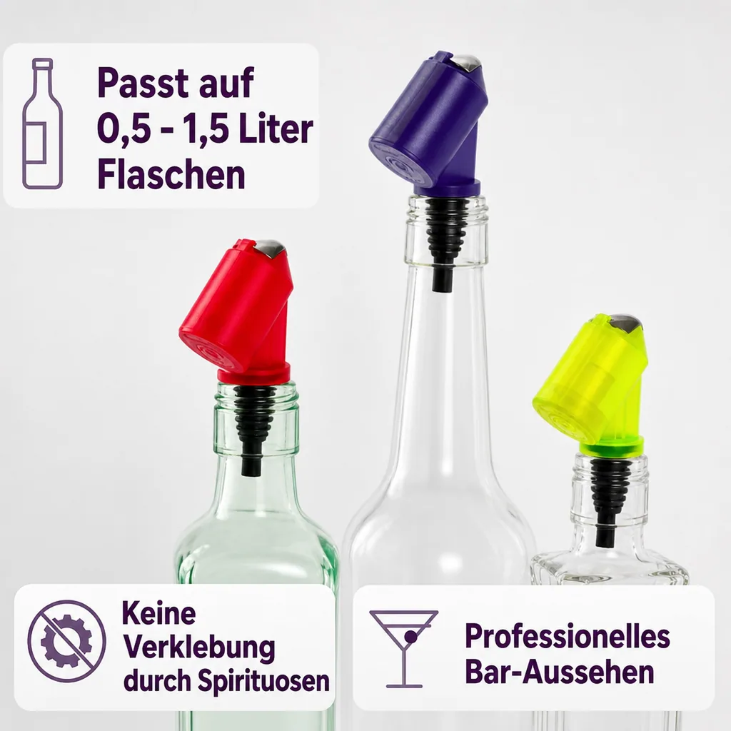 Flaschenportionierer, Ausgießer - Bottle Master 3000, rot, gelb, blau für 0,5 - 1,5 Liter Flaschen, Farbe Bottle Master 3000: gelb