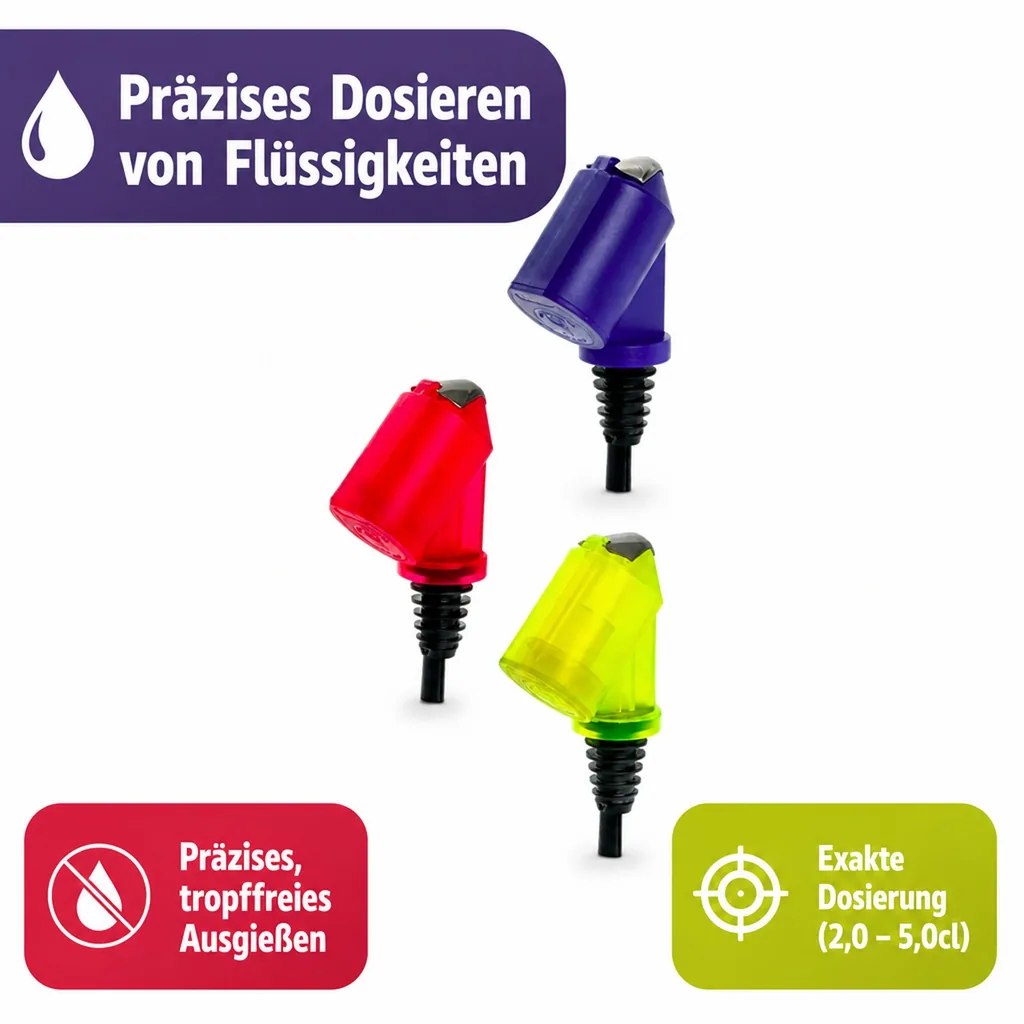 Flaschenportionierer, Ausgießer - Bottle Master 3000, rot, gelb, blau für 0,5 - 1,5 Liter Flaschen, Farbe Bottle Master 3000: gelb