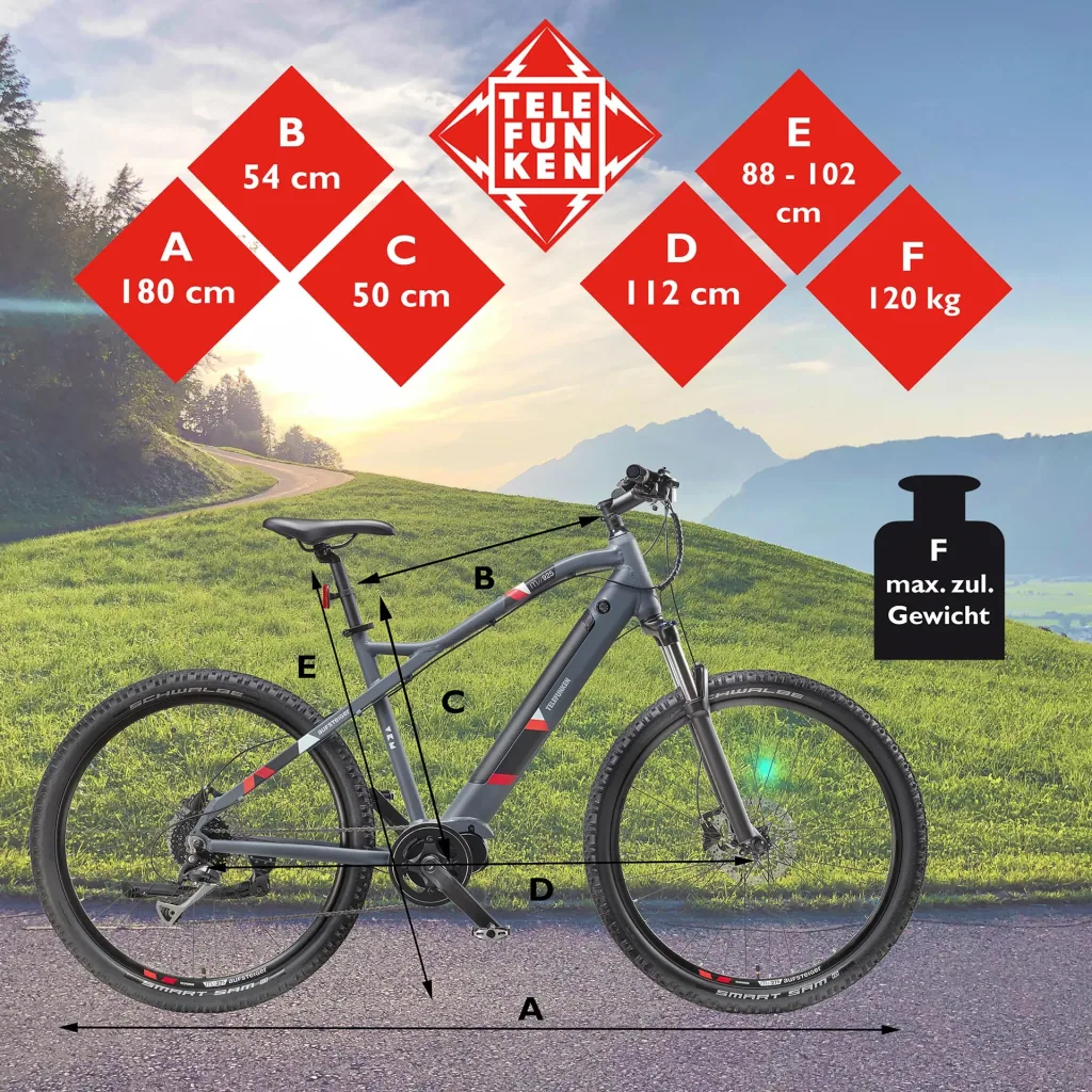 Unisex Alu MTB E-Bike 27,5 Zoll, 8-Gang Kettenschaltung, grau, Aufsteiger M925 Hardtail