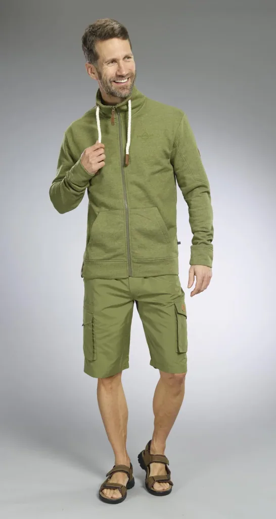 Sweatjacke, Farbe oliv, Gr.M