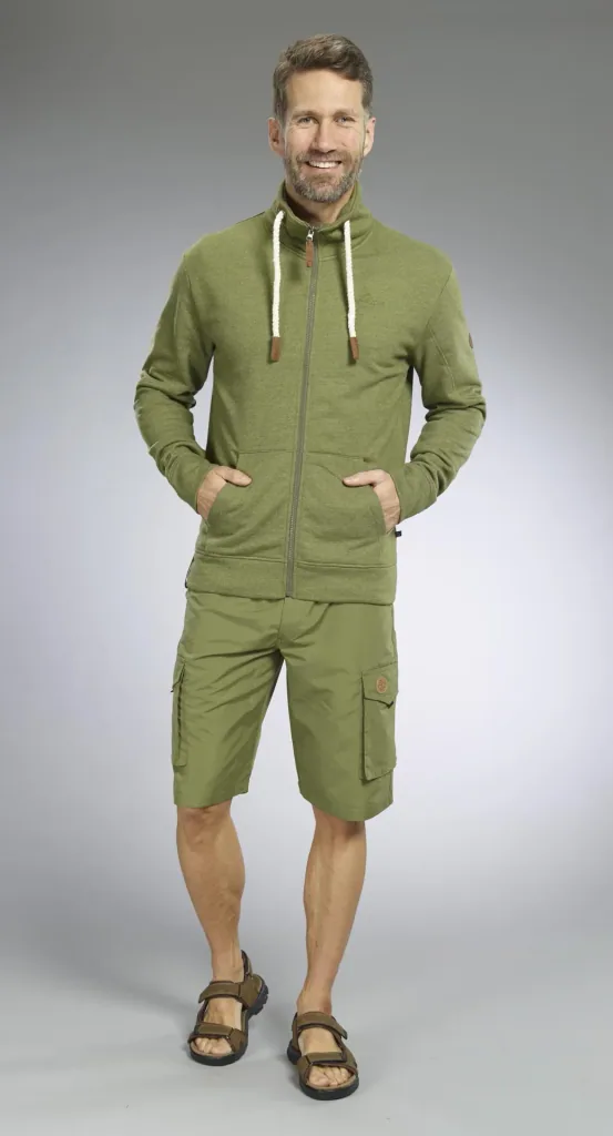 Sweatjacke, Farbe oliv, Gr.M