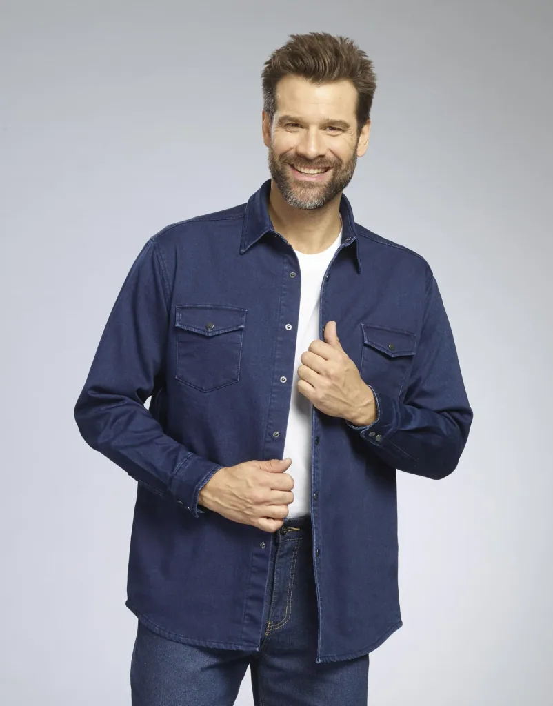 Jeanshemd, Farbe jeansblau, Gr.M