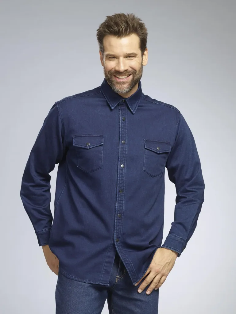 Jeanshemd, Farbe jeansblau, Gr.M