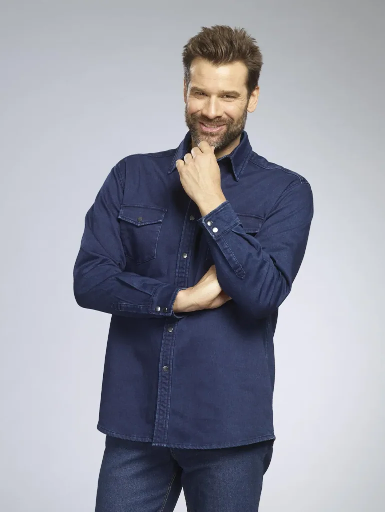 Jeanshemd, Farbe jeansblau, Gr.M