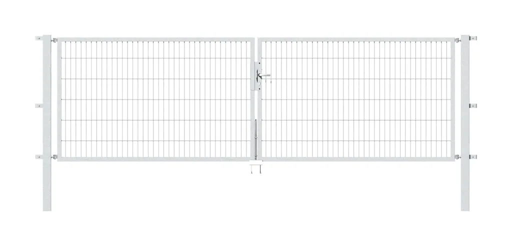 Doppeltor Flexo mit Zubehör, feuerverzinkt, Breite 400 cm, Höhe 120 cm, PF: 80x80 cm