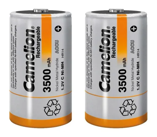 NiMH Baby C Akku mit 3500MAh - 2 Stück inklusive Box