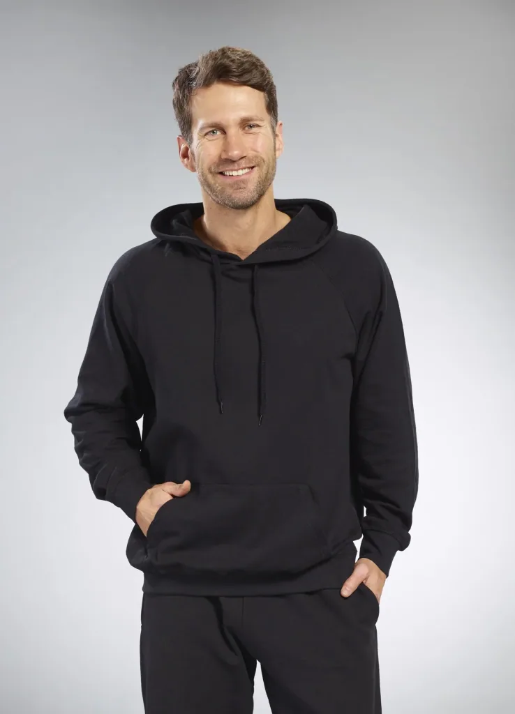 Hoody mit Kängurutasche, Farbe schwarz, Gr.L