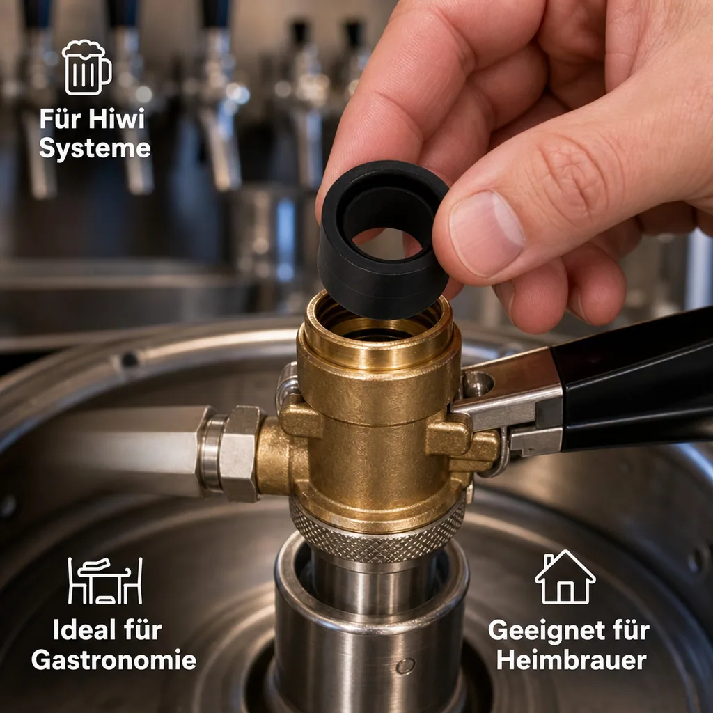 Dichtung am Stößel für Keg - Verschluss (Korb-Fitting) (Micro Matic und Hiwi)