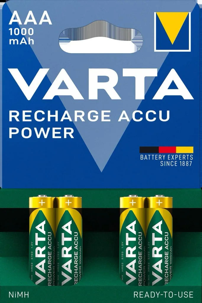 RECHARGE Power Micro (AAA) NiMH Akku mit 1000mAh - 4 Stück
