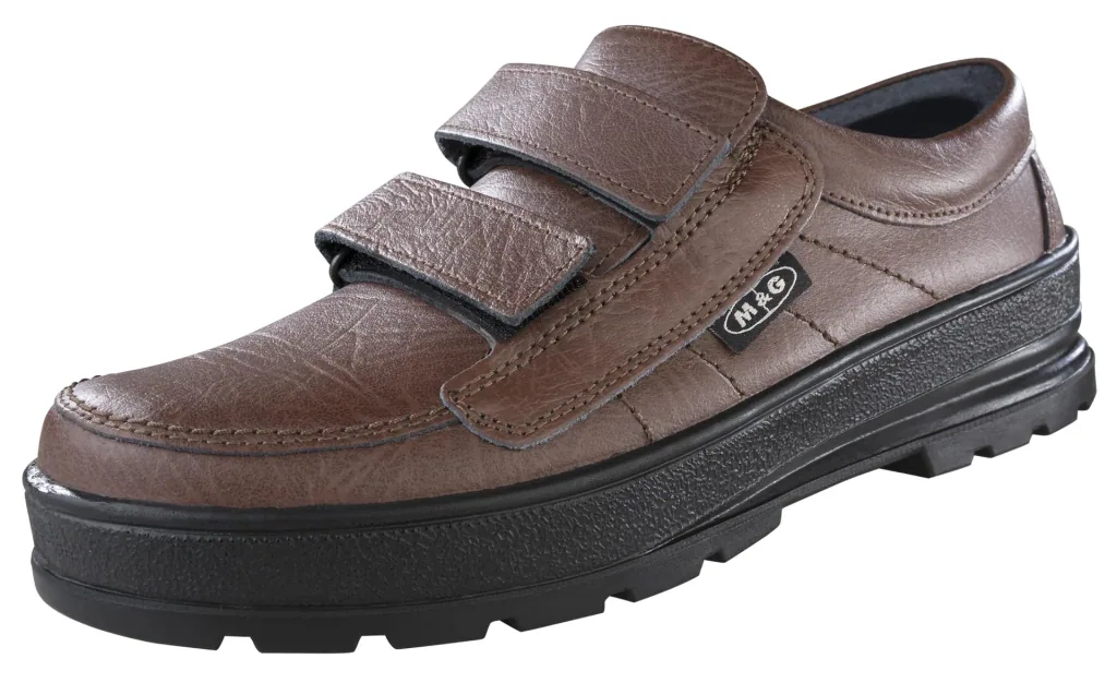 Freizeit- u. Wanderschuh mit Klettverschluss, Farbe braun, Gr. 41