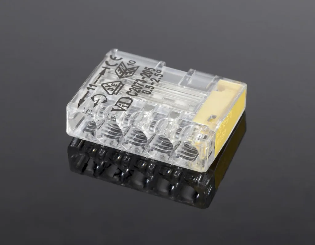 Steckklemmen Mikro, 100 Stk., 5 x 0,5 - 2,5 mm², transparent