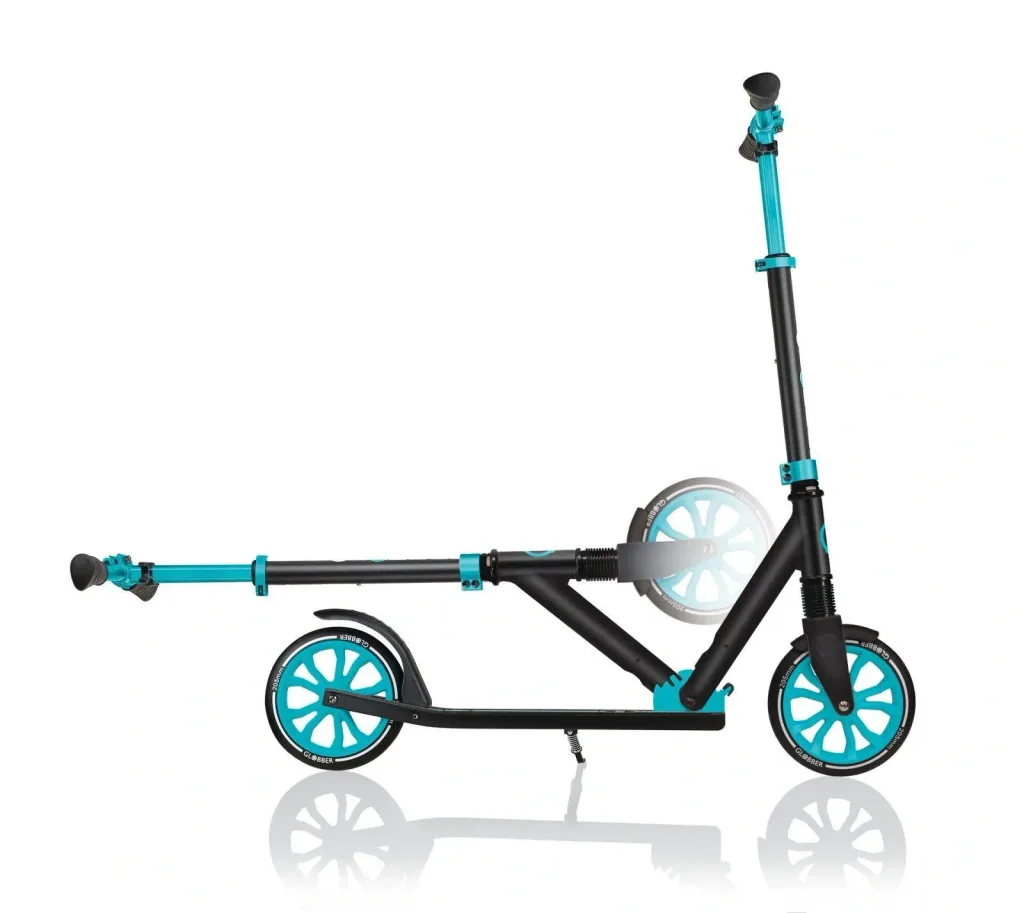 NL 205 Tretroller, 205 mm, ABEC 7, höhenverstellbar, Frontfederung, Klappmechanismus, türkis