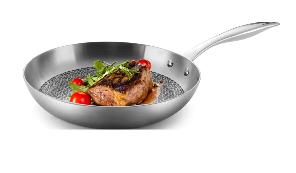 XXL Edelstahl-Hybrid Hochrand-Pfanne 20 cm - Hochrandpfanne Ceraflon Elite Quantum