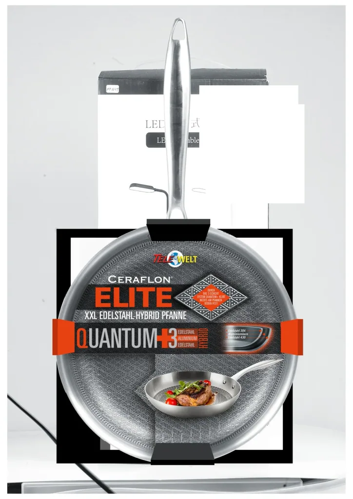 XXL Edelstahl-Hybrid Hochrand-Pfanne 20 cm - Hochrandpfanne Ceraflon Elite Quantum