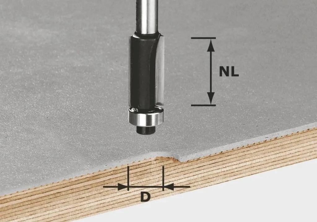 Bündigfräser HW D12,7 / NL25 KL