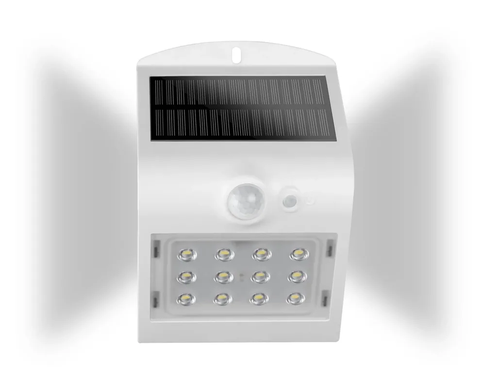 Solar LED Leuchte mit Bewegungsmelder, weiß
