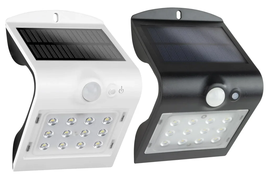 Solar LED Leuchte mit Bewegungsmelder, weiß