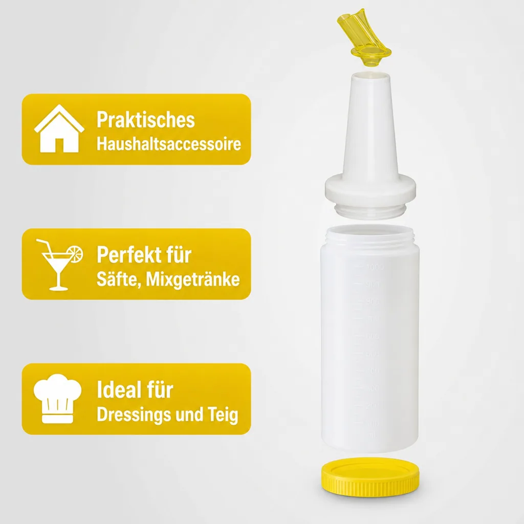 Speedbottle, Bottle-Pour-Master Flasche, 1 L, Farbe: gelb